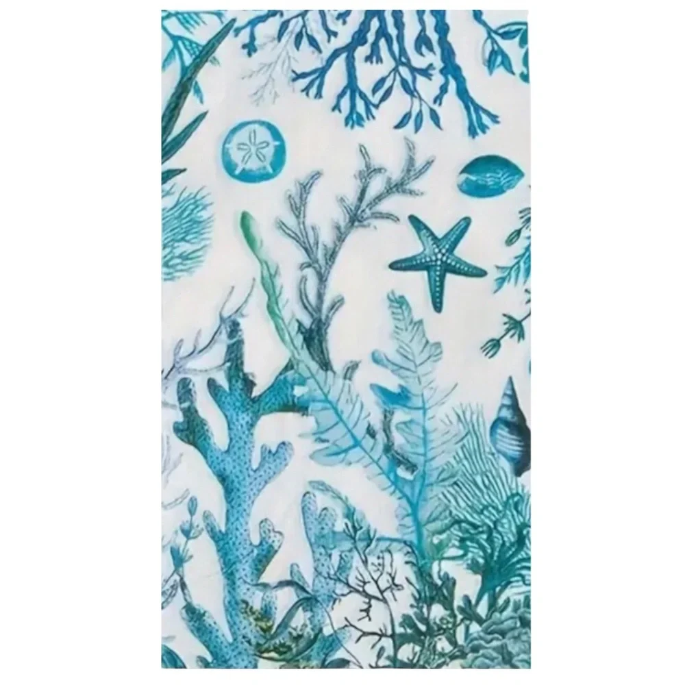 Two (2) Individual Ocean Sea Life Themed Guest Towel Sz Paper Decoupage Napkins